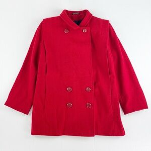Collection Elegante Division of Thunder Bay Red Wool Blend Jacket Coat